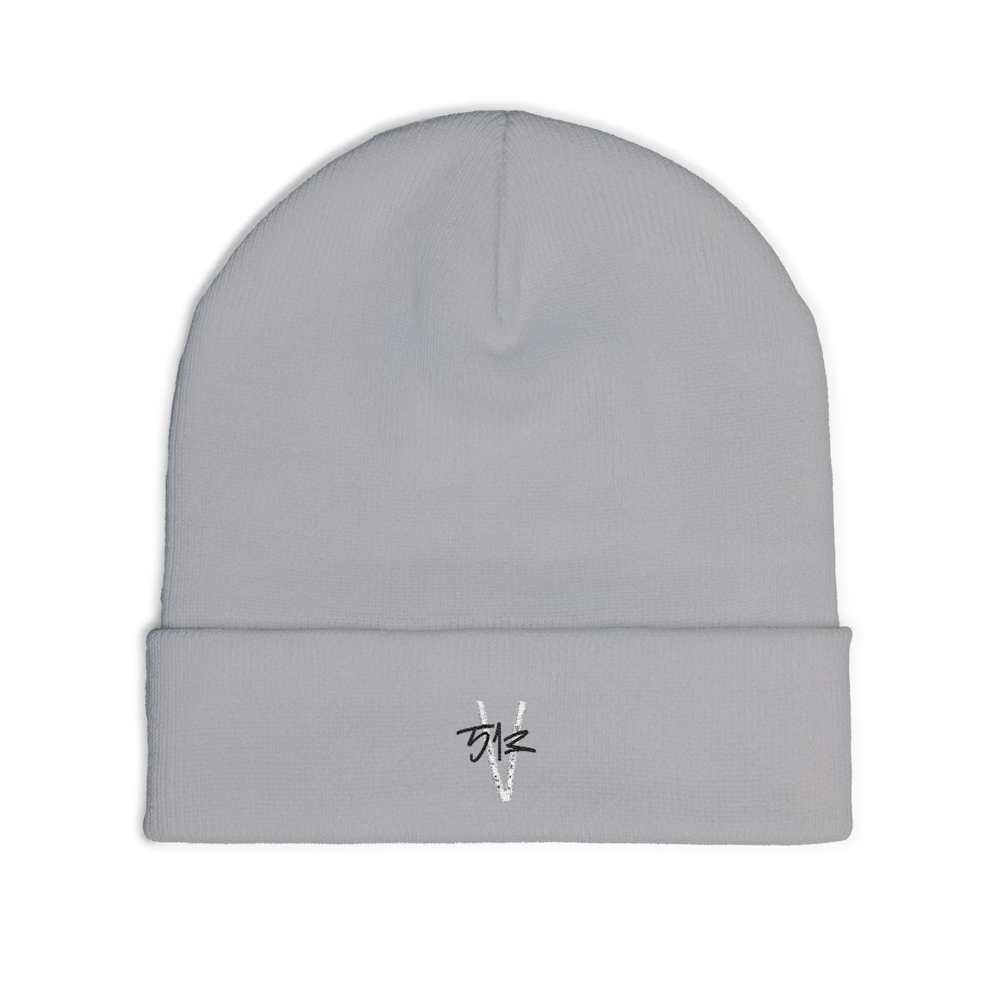 513 Vision Logo Stylish Knit Beanie with Custom Embroidery