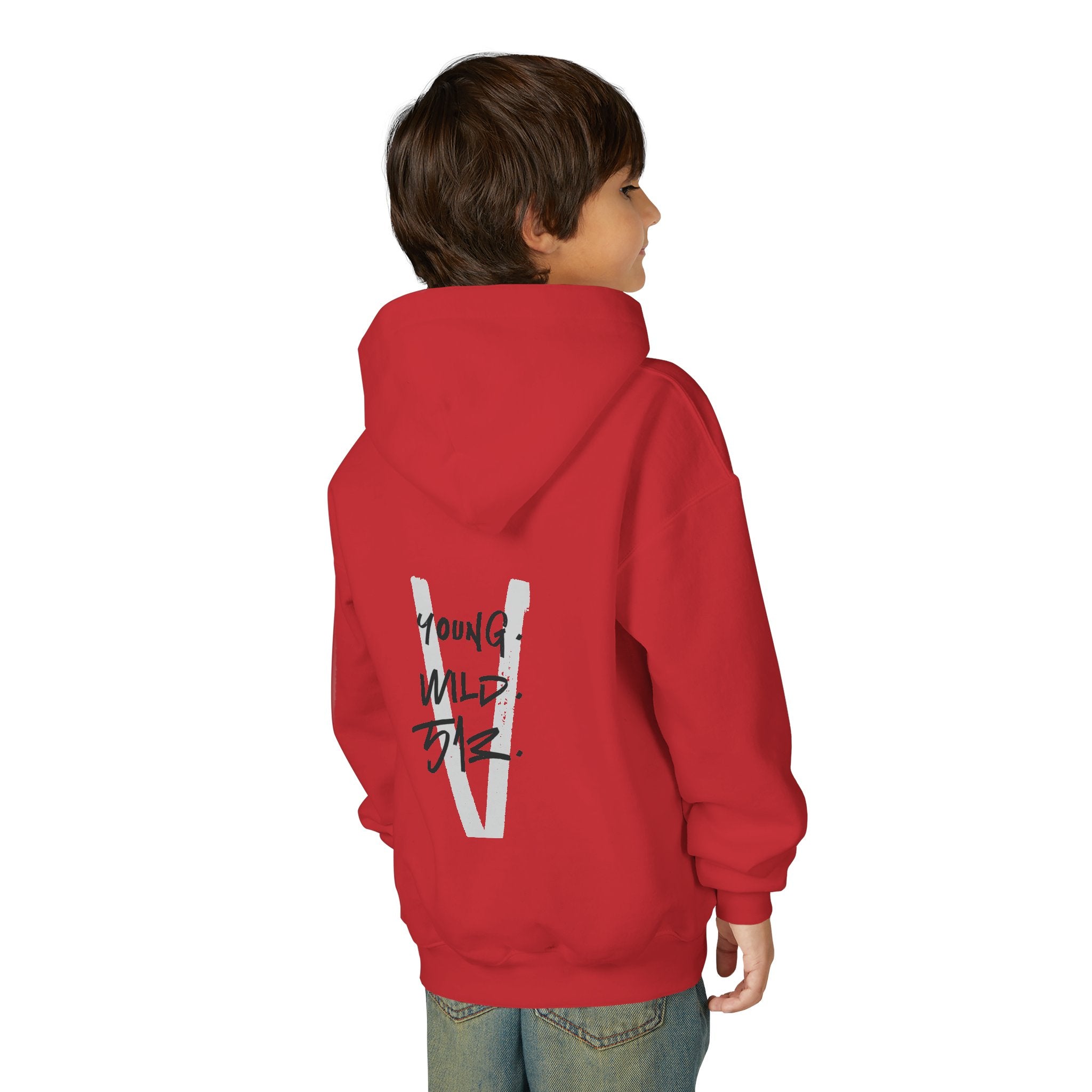 Kids' Young. Wild. 513. Heavy Blend Hoodie