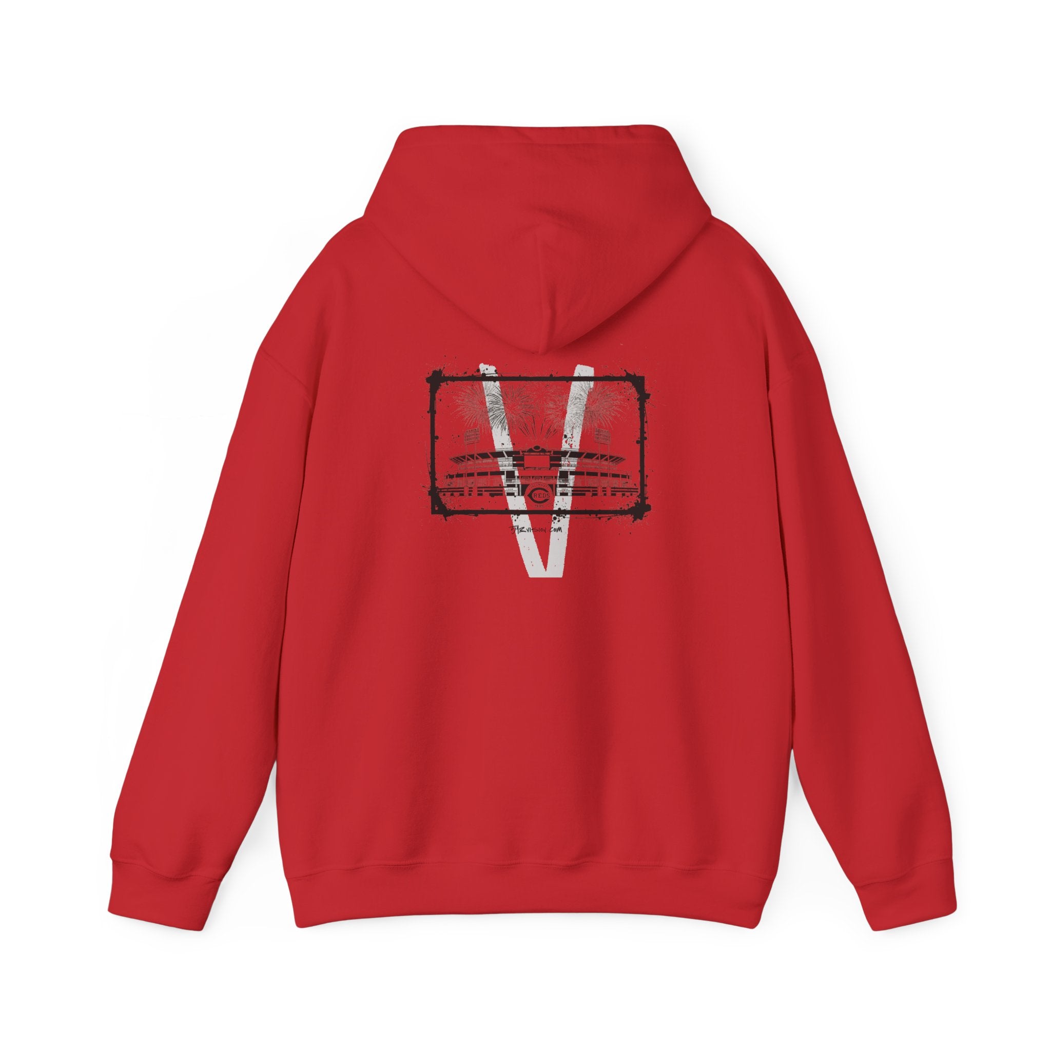 Men's 513V Cincinnati Red's Heavy Blend Hoodie